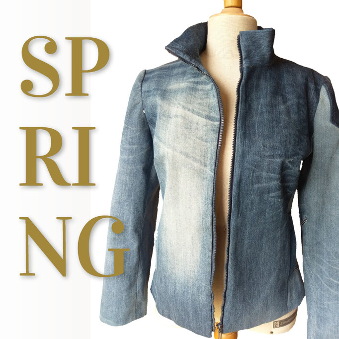 Upcycling Jacke Denim, im Laden erhältlich