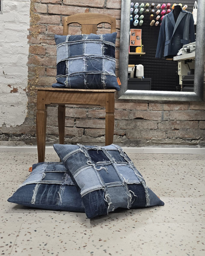 Denim Kissen 40x40 cm