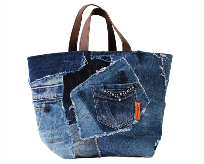 Upcycling Korb Denim, im Laden erhältlich