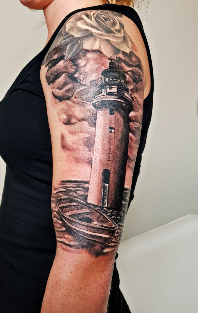 Leuchtturm Tattoo Design