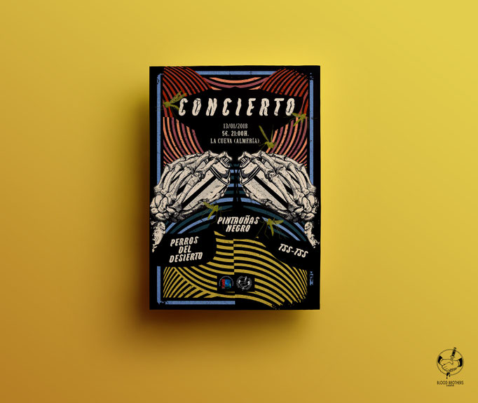 Cartel "Perros del desierto" (concierto).