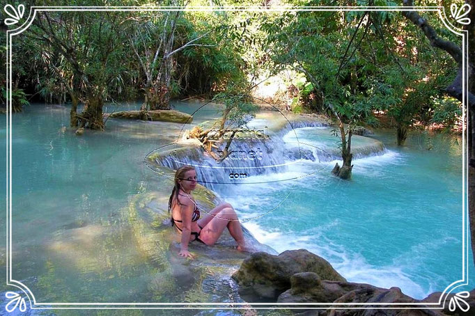 Schönheit am Kuang Si Wasserfall