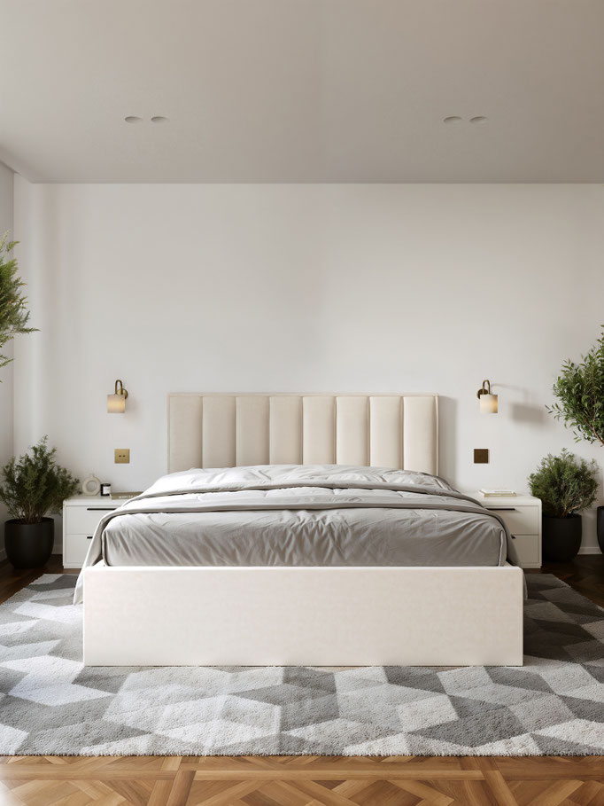 lifestyle bedroom interior architectural visualization for private home - Dionis Studio