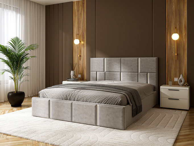 photorealistic bedroom interior architectural visualization with natural light - Dionis Studio