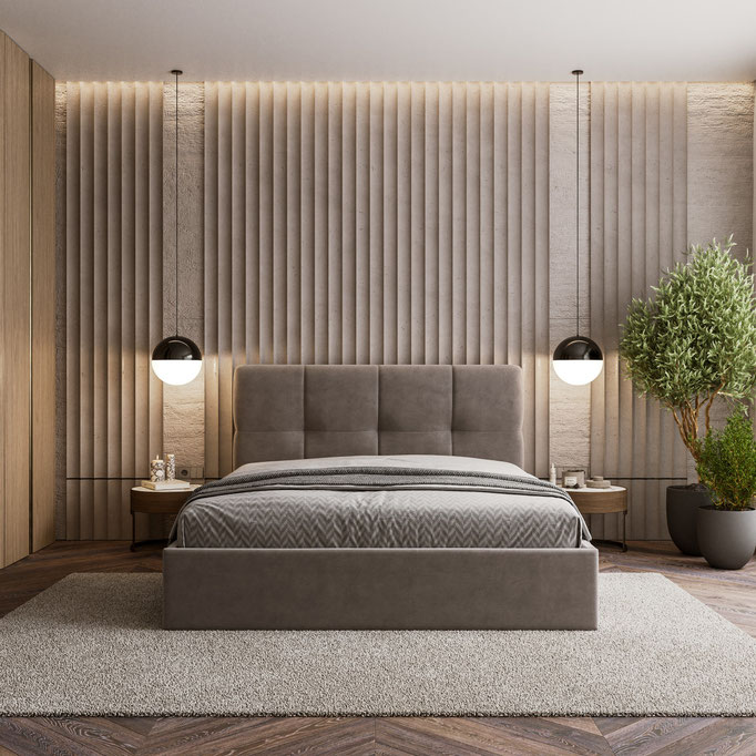 lifestyle bedroom interior architectural visualization for private home - Dionis Studio