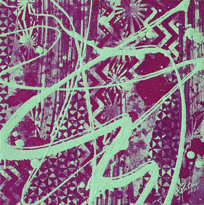 意志  227×227mm / acrylic on canvas / 2021