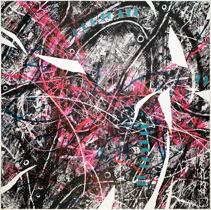 無美無醜改  1800×1800×35mm / acrylic on canvas / 2021