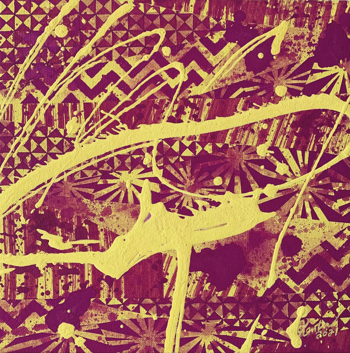 意思  227×227mm / acrylic on canvas / 2021