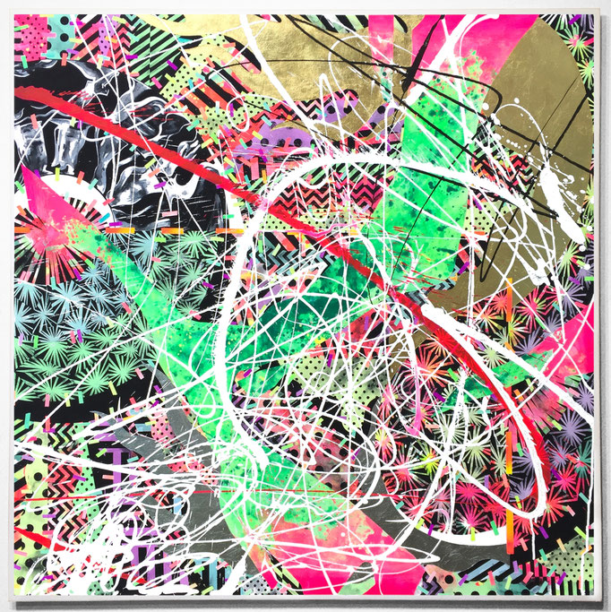 smashmake & new eyes 915x915x40mm / mixmedia on canvas / 2018
