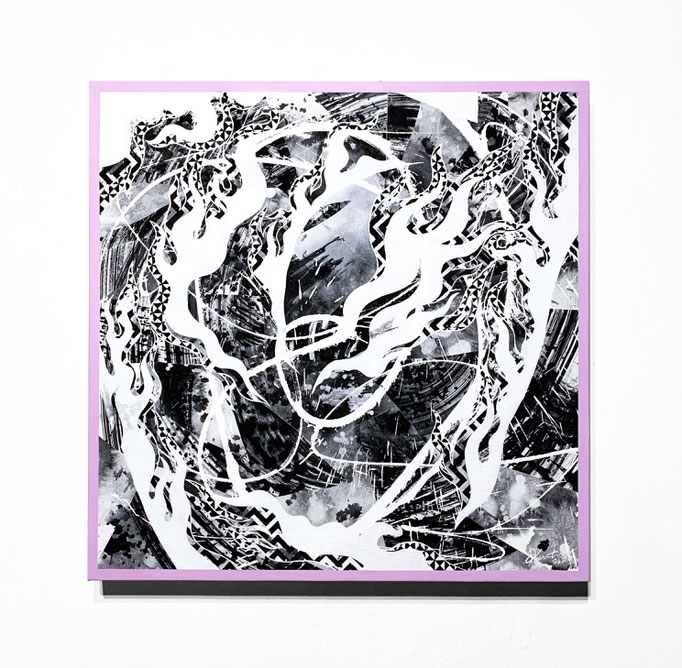 neoteny 540x540x40mm / acrylic on canvas / 2020