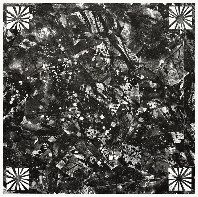 squid ink barrier   530×530×45mm / acrylic on canvas / 2024