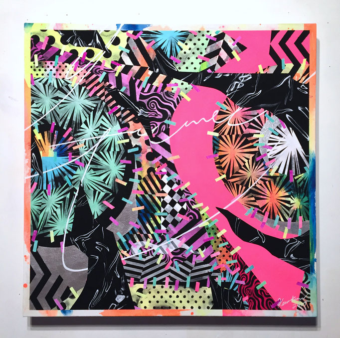 ありあまる必要性 525x525x40mm / acrylic on canvas / 2017