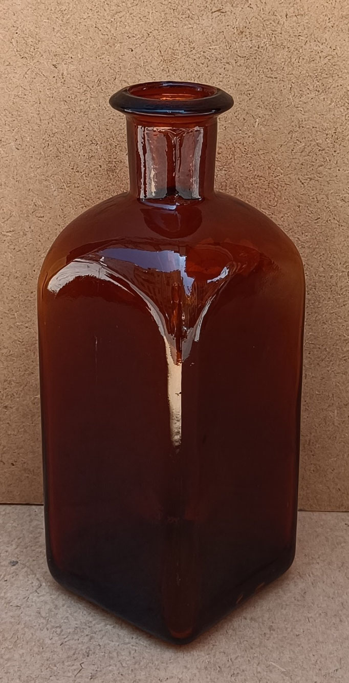 Botella vidrio vintage. 23x8,5x8,5
