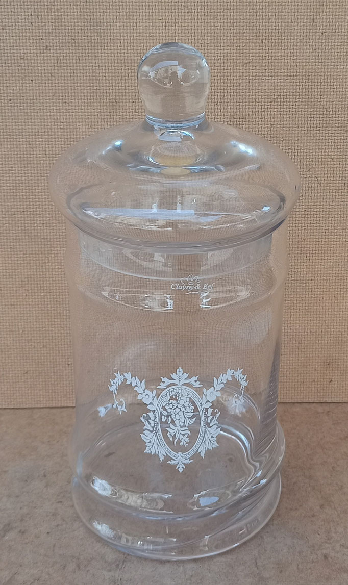 Tarro cristal con tapa. Ref 6GL0136. 11x25