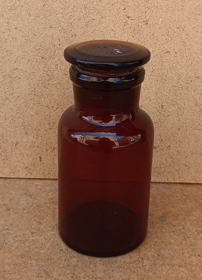 Frasco cristal con tapa. Ref SC023. 125 ml. 11,5x5,5