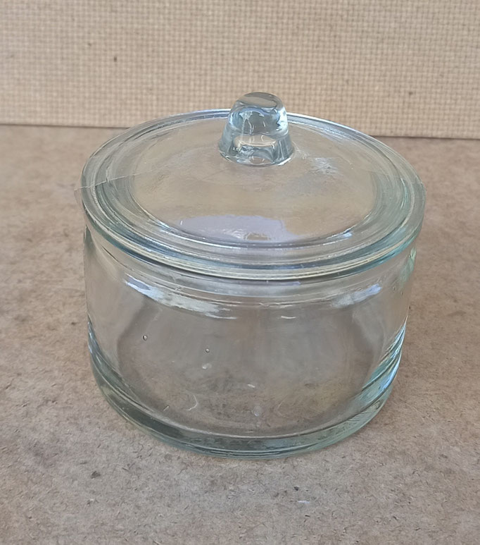 Frasco cristal con tapa. 6x7