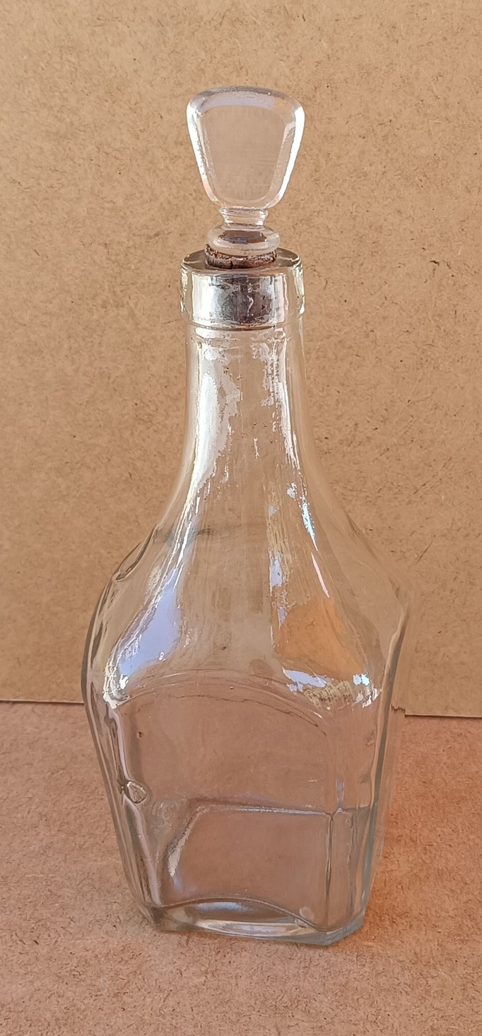 Botella antigua cristal. Ref GOY. 23x8. 