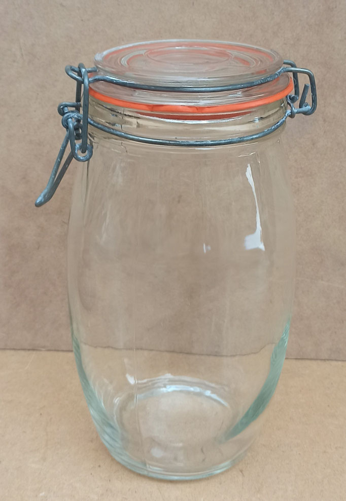 Fraco vintage con tapa. 22x10