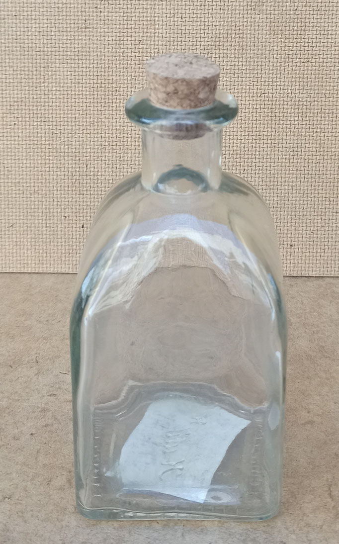 Frasco cristal tapón corcho. Ref 18206. 12x6