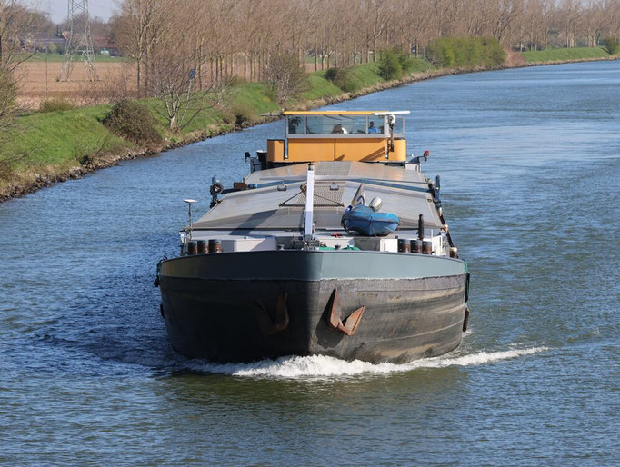 Motorvrachtschip Joveante met ENI-nummer 02325913, varend onder Nederlandse vlag 