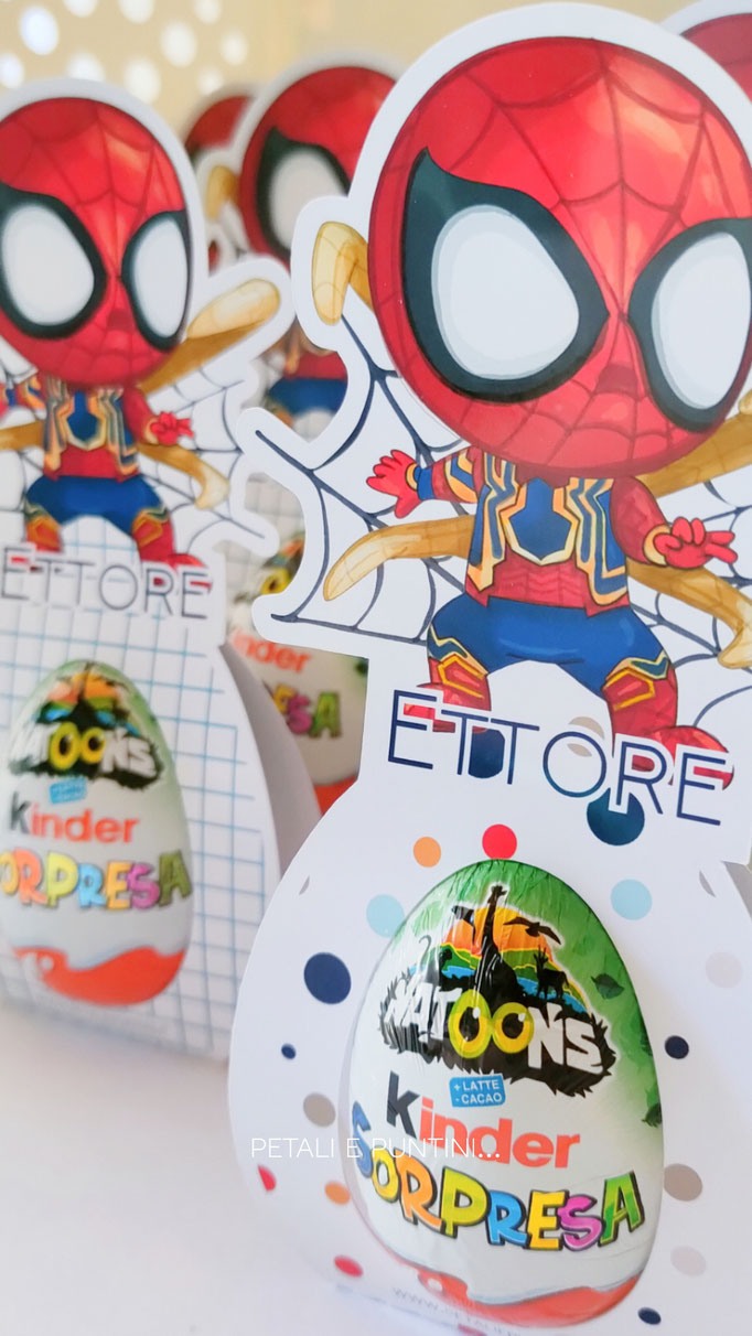Ovetto kinder personalizzato Spiderman