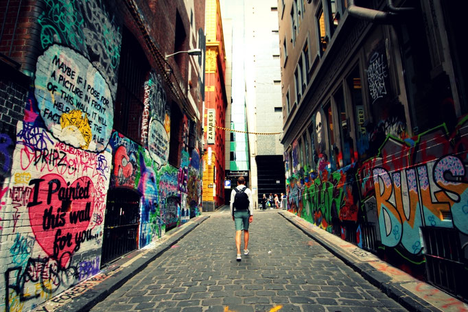 Streetart in der Hosier Lane Melbourne