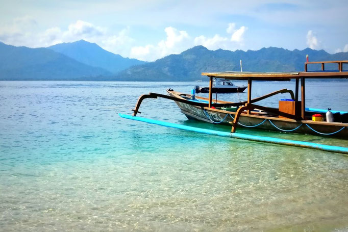 Typisches Boot auf Gili Air