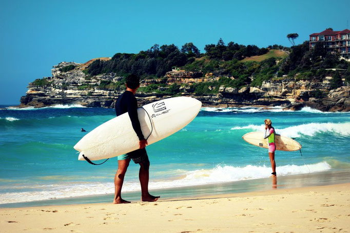 Surfer am Bondi Beach, Sydney
