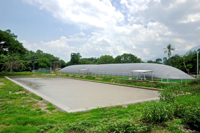 Planta de biogas - biodigestor biogas - covered lagoon digester - construido en El Salvador