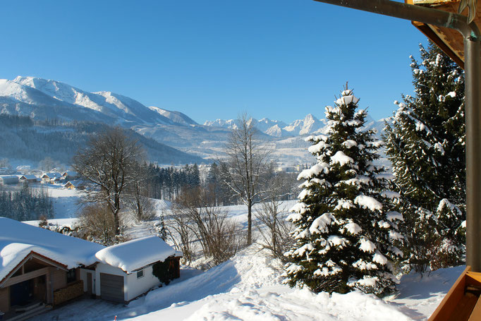 Aussicht vom Balkon - Haus Löger Apartments - Windischgarsten