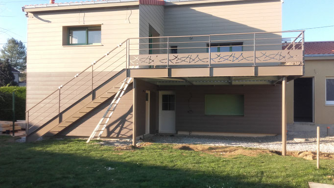 Escalier et terrasse