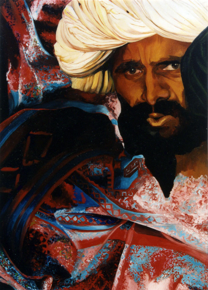 Insatisfait - Huile sur toile - 70 x 50
