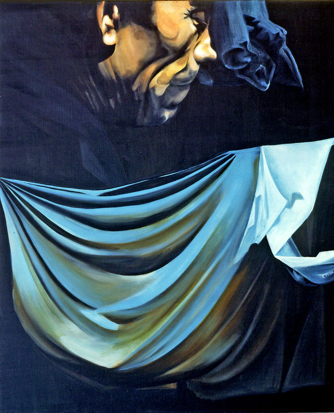 Procession - Huile sur toile - 65 x 54