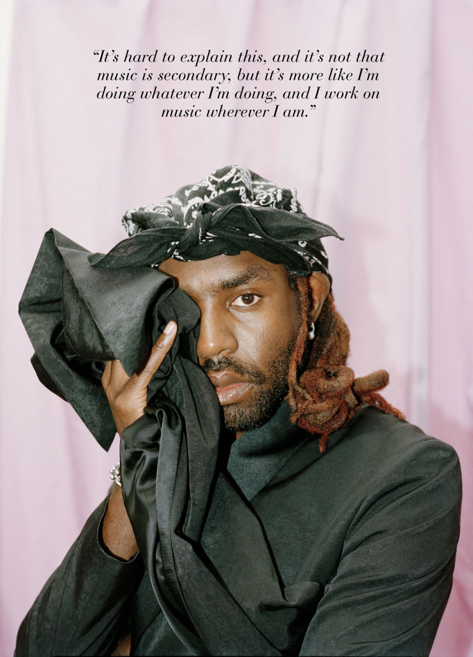 Russh Magazine with Blood Orange (Dev Hynes) by Edouard Plongeon Styling Anna Foster Assistant Clotilde Franceschi Mua Amelie Moutia