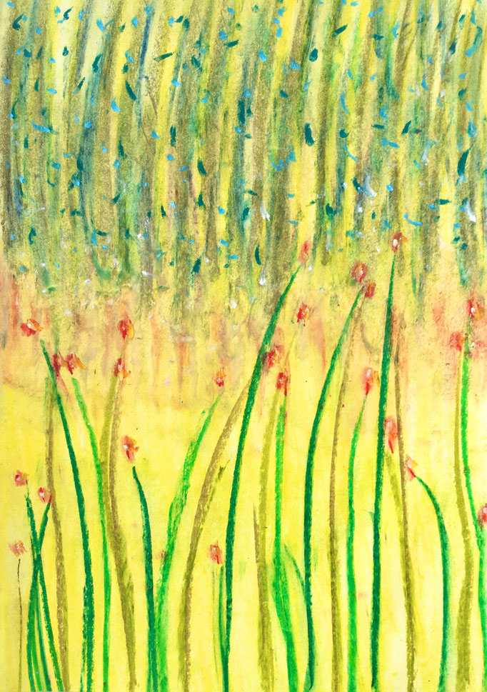 Hochsommer, 2013, Gouache und Pastellkreide auf Papier, 29.5x21 cm, CHF 500