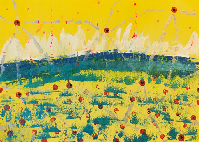 Solar II, 2016, Acryl auf Papier, 21.5x29.5 cm, CHF 200
