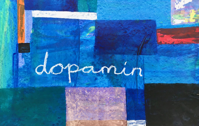 Dopamin, 2020, Acryl und Ölkreide auf Papier, 32x50 cm, CHF 600