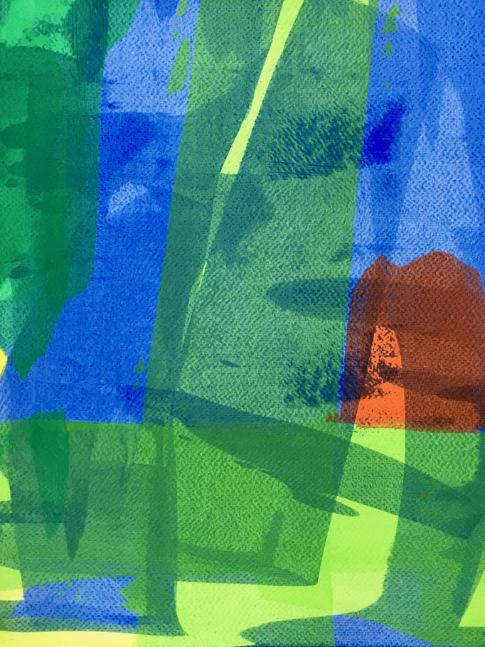 Schattenwurf, 2019, Gouache auf Papier, 36.5x28 cm, CHF 80