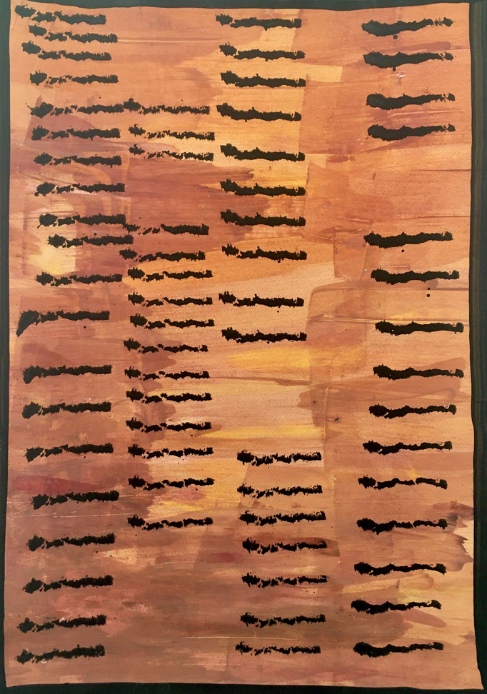 Vermächtnis V, 2020, Acryl auf Papier, 50x34 cm, CHF 450