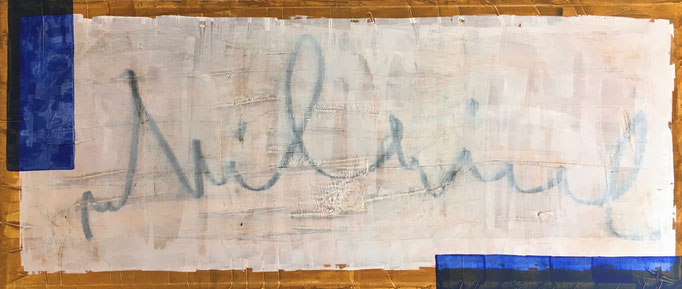 Arabic Night, 2020, Acryl mit Ölkreide auf Leinwand (auf Keilrahmen), 60x140 cm, CHF 1100