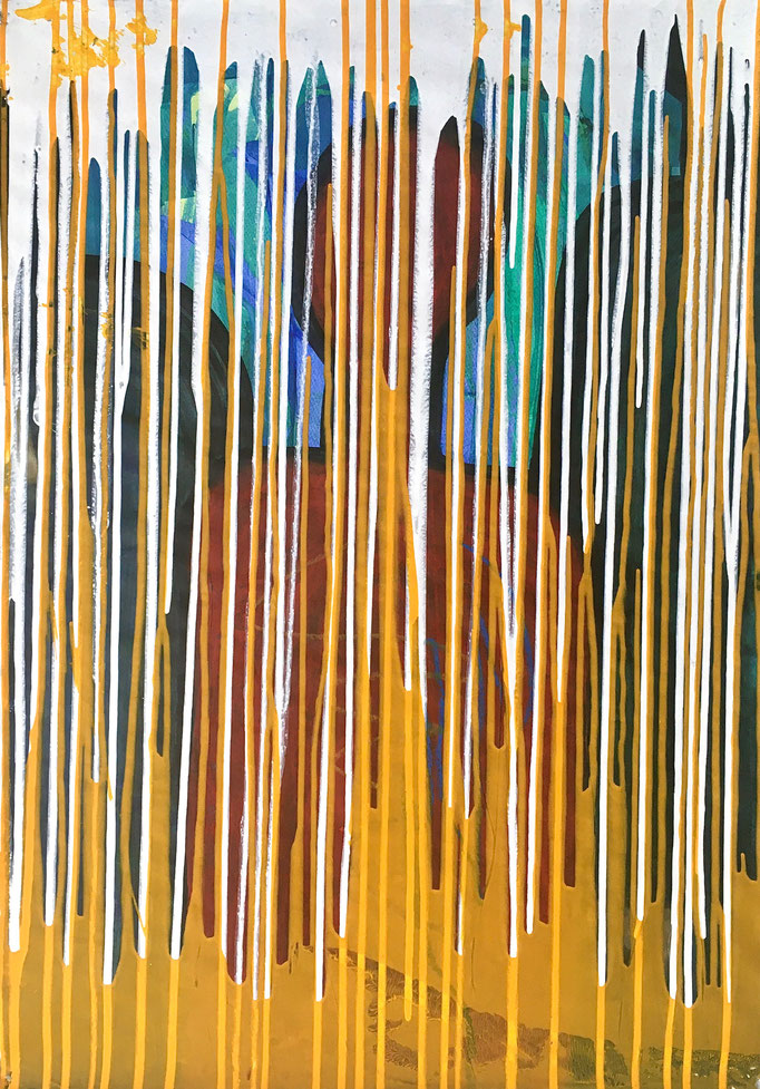Unter Beobachtung, 2020, Acryl auf Papier, 98x65 cm, CHF 450