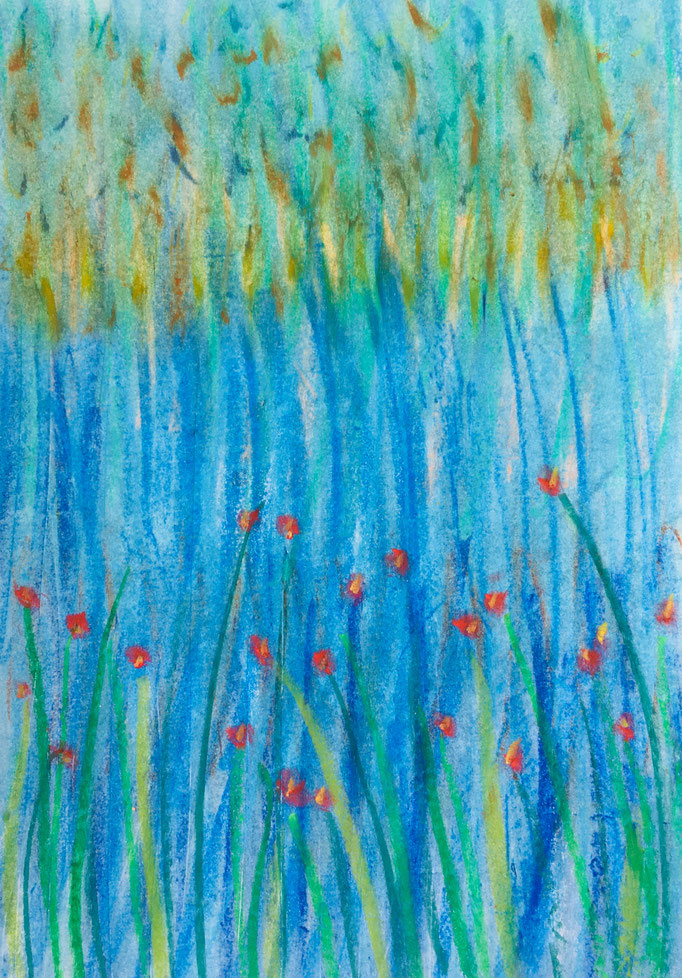 Sommer, 2013, Gouache und Pastellkreide auf Papier, 29.5x21 cm, CHF 500