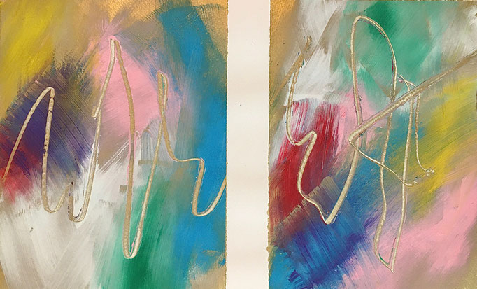 Colorful Flash, 2013, Gouache auf Papier, 33.5x20.5 cm, CHF 120