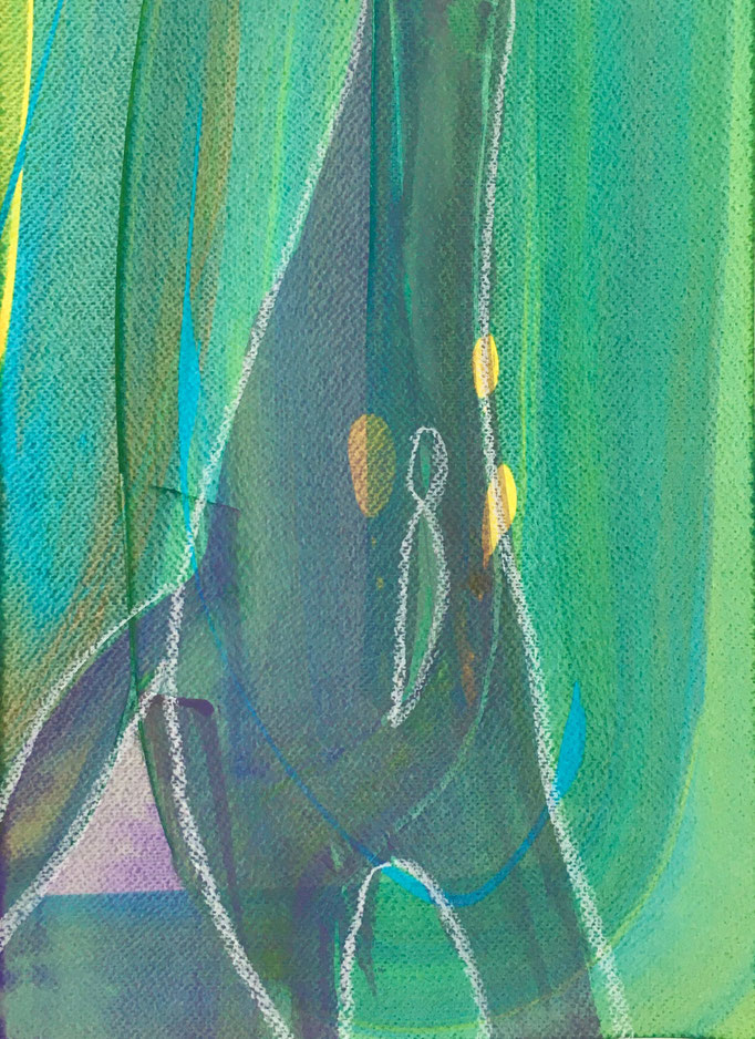 Tanzende Gans, 2019, Gouache und Pastellkreide auf Papier, 37x26.5 cm, CHF 350
