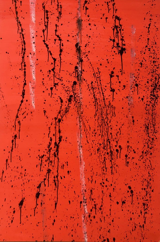Pandoras Blutregen, 2006, Gouache auf Papier auf Spanplatte, 97x64 cm, CHF 350