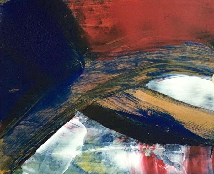 Umarmung, 2017, Acryl auf Papier, 10.5x12.5 cm, CHF 50