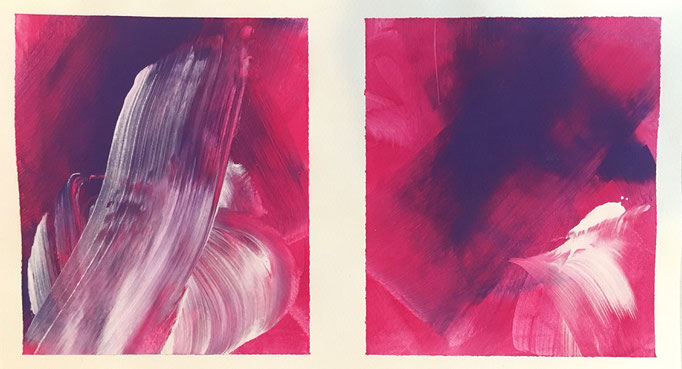 Pink Flash, 2013, Gouache auf Papier, 18x34 cm, CHF 120