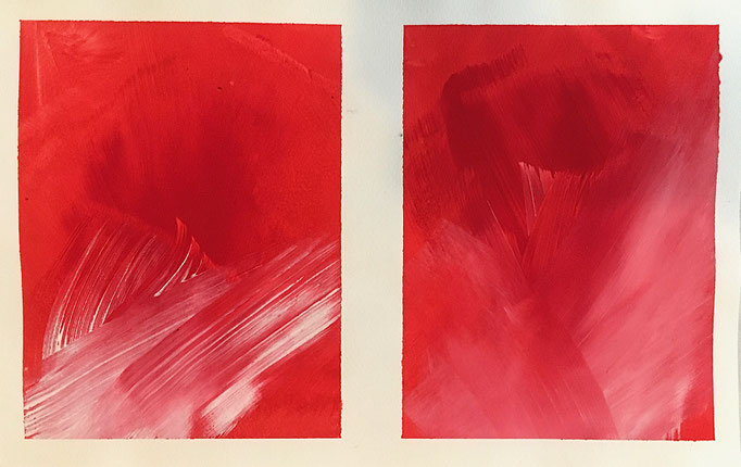 Red Flash, 2013, Gouache auf Papier, 20x34 cm, CHF 80