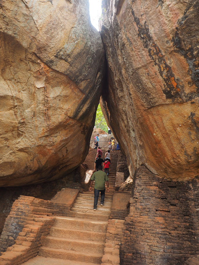 スリランカ　シーギリヤ・ロック　岩の壁　写真撮影：前尾津也子