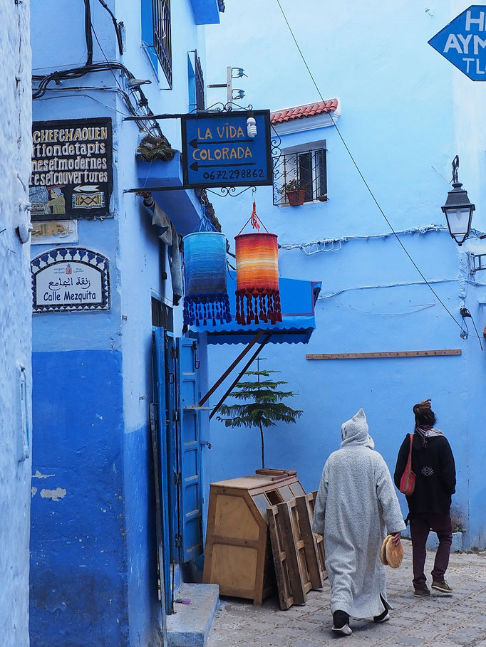 モロッコ　青の街シャウエン　写真撮影は前尾津也子